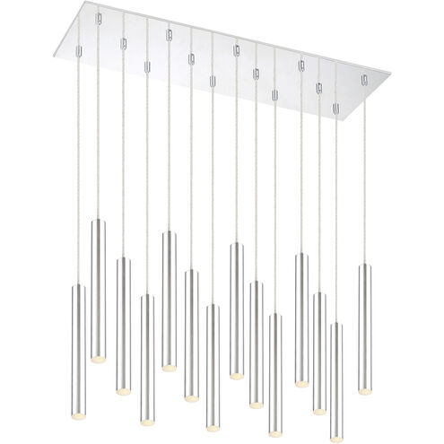 Forest LED 9.75 inch Chrome Chandelier Ceiling Light in 37, Chrome Steel, 14