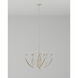 Menefee 6 Light 32 inch Silver Granello Chandelier Ceiling Light
