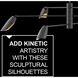 Bowery LED 50 inch Black Chandelier Ceiling Light, Semi-Flush Mount