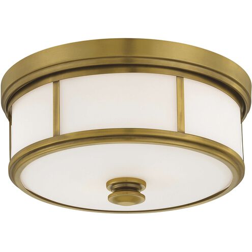 ML 3 Light 16 inch Liberty Gold Flush Mount Ceiling Light