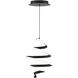Whirl LED 8.25 inch Black Pendant Ceiling Light in 4000K, dweLED