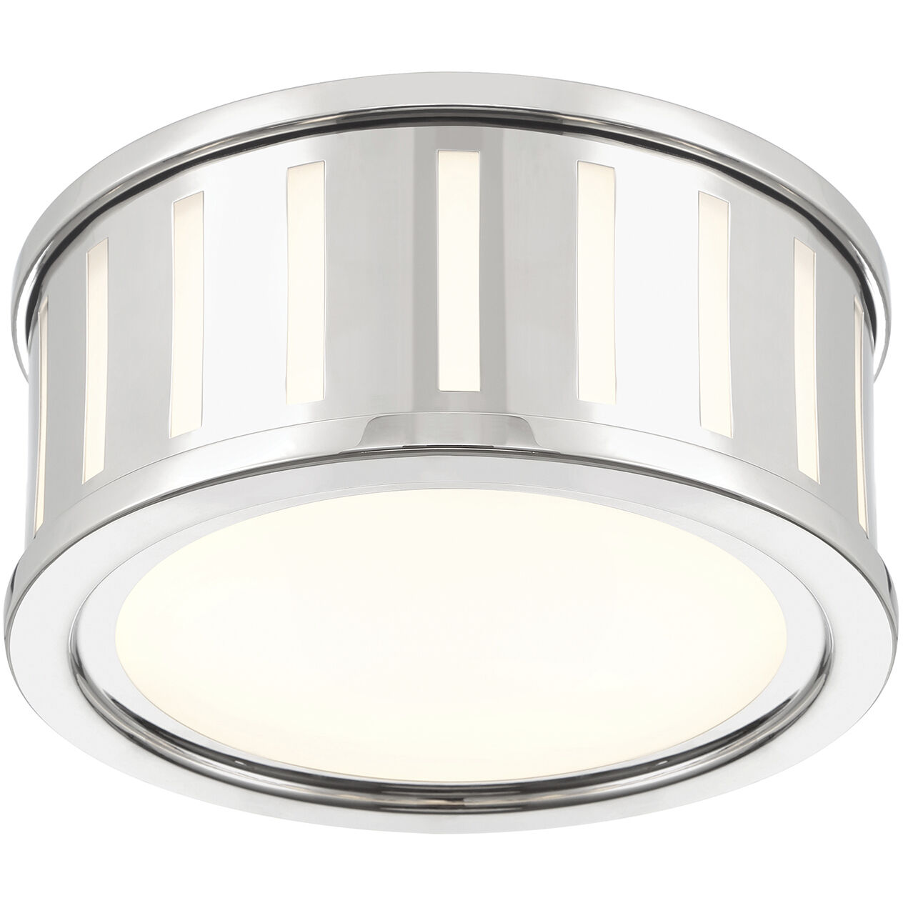 Kendal 2 Light 9.5 inch Polished Nickel Flush Ceiling Light