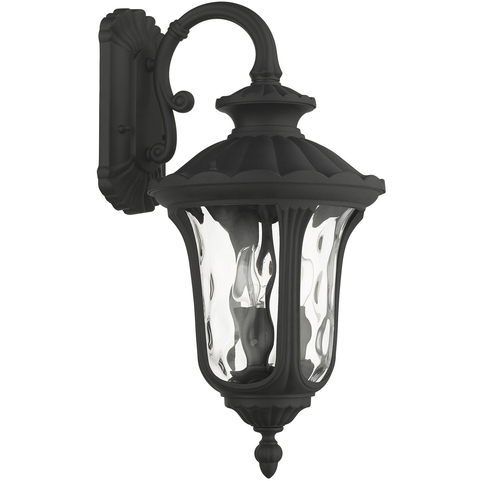 Oxford 3 Light 23 inch Textured Black Outdoor Wall Lantern