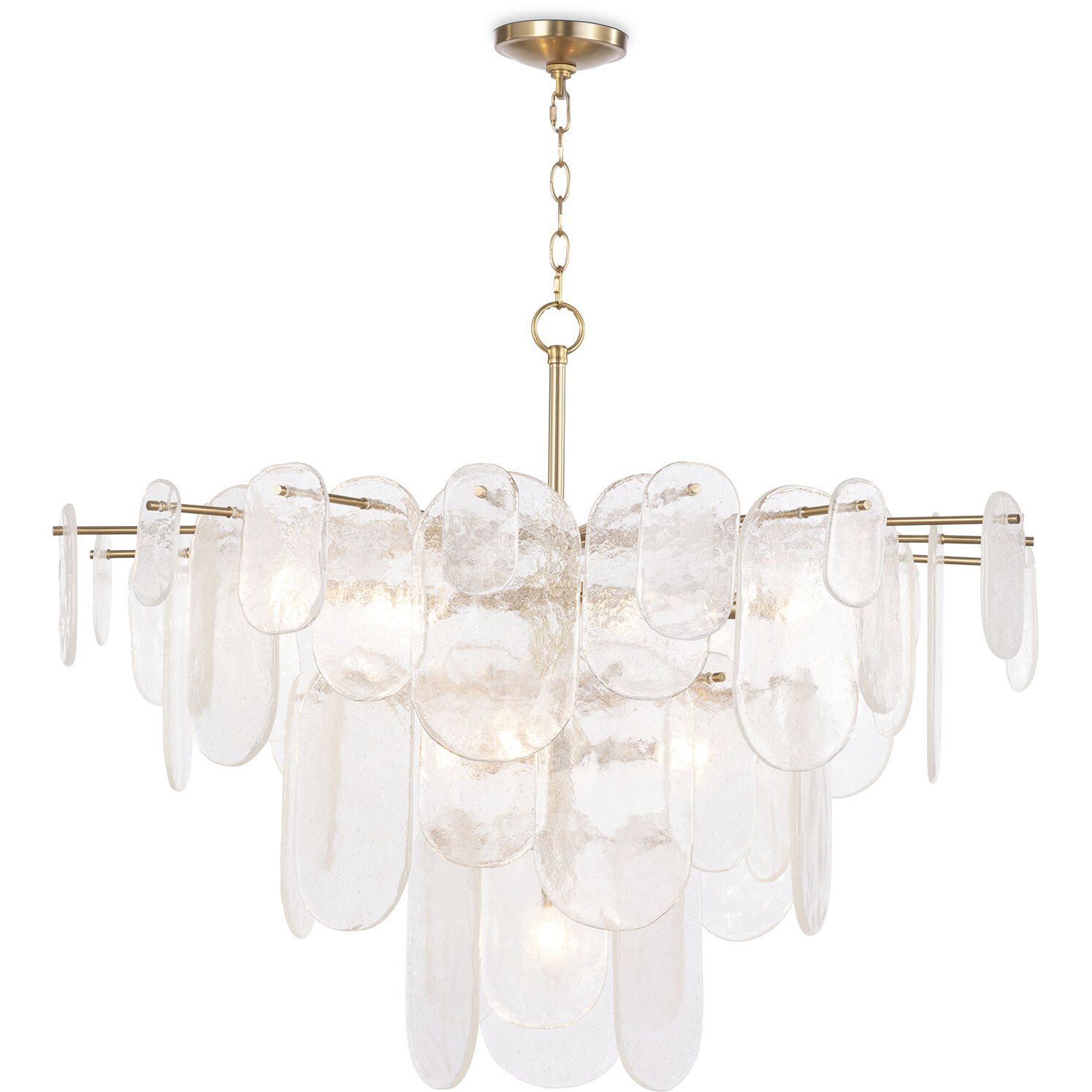 Echo 10 Light 37.5 inch Natural Brass Chandelier Ceiling Light