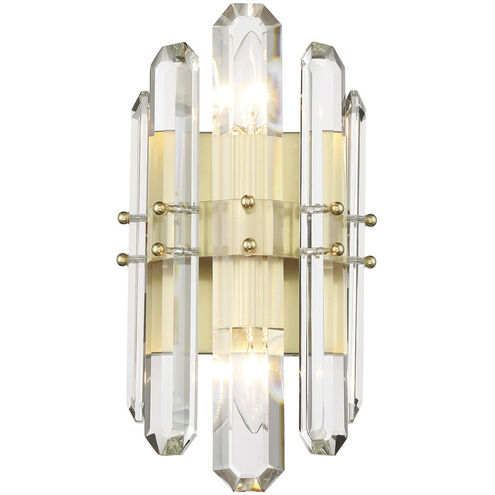 Bolton 2 Light 7.5 inch Aged Brass Sconce Wall Light