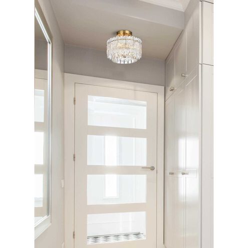 Emilia 3 Light 12 inch Satin Gold Flush Mount Ceiling Light