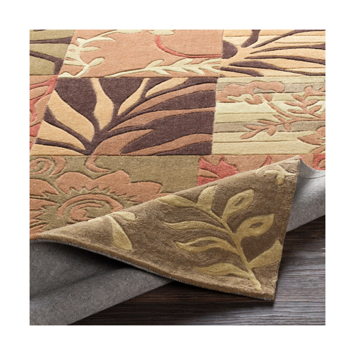 Cosmopolitan 156 X 108 inch Burnt Orange/Camel/Tan/Cream/Khaki/Dark Brown Rugs, Polyester