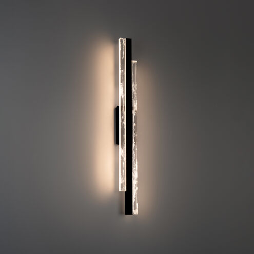 Tandem 2 Light 27 inch Black Bath Vanity & Wall Light in 27in.
