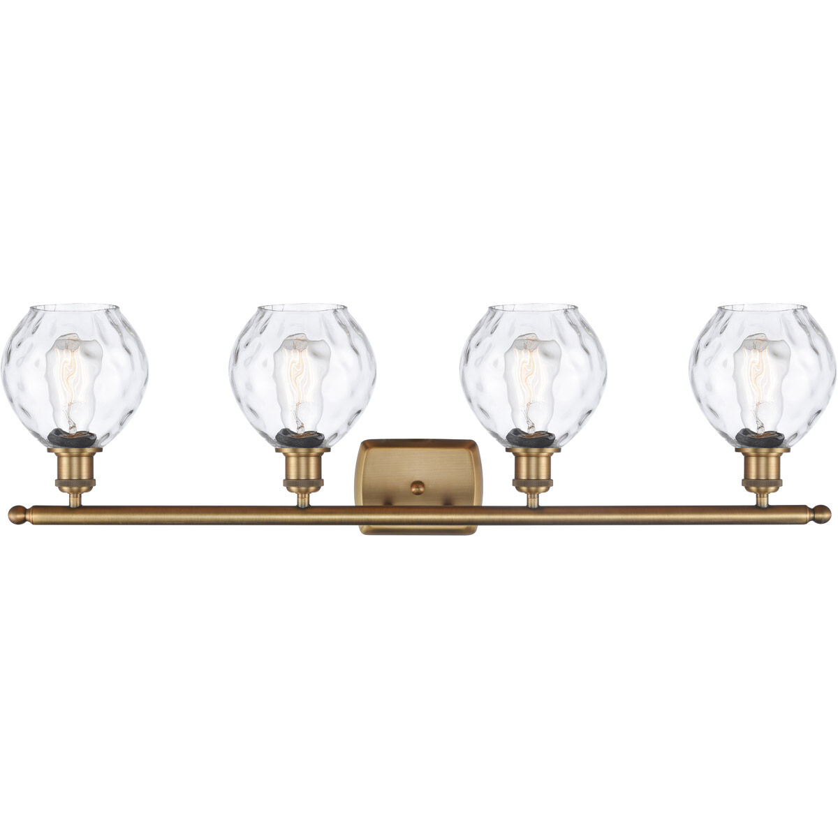Ballston Small Waverly 4 Light 36 inch Brushed Brass Bath Vanity Light Wall Light, Ballston