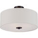 Bongo 3 Light 18 inch Oil Rubbed Bronze Semi-Flush Mount Ceiling Light