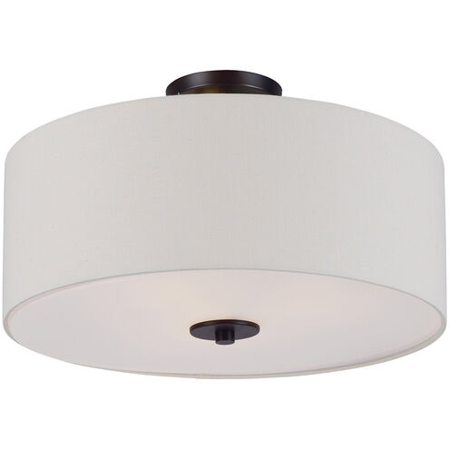 Bongo 3 Light 18 inch Oil Rubbed Bronze Semi-Flush Mount Ceiling Light