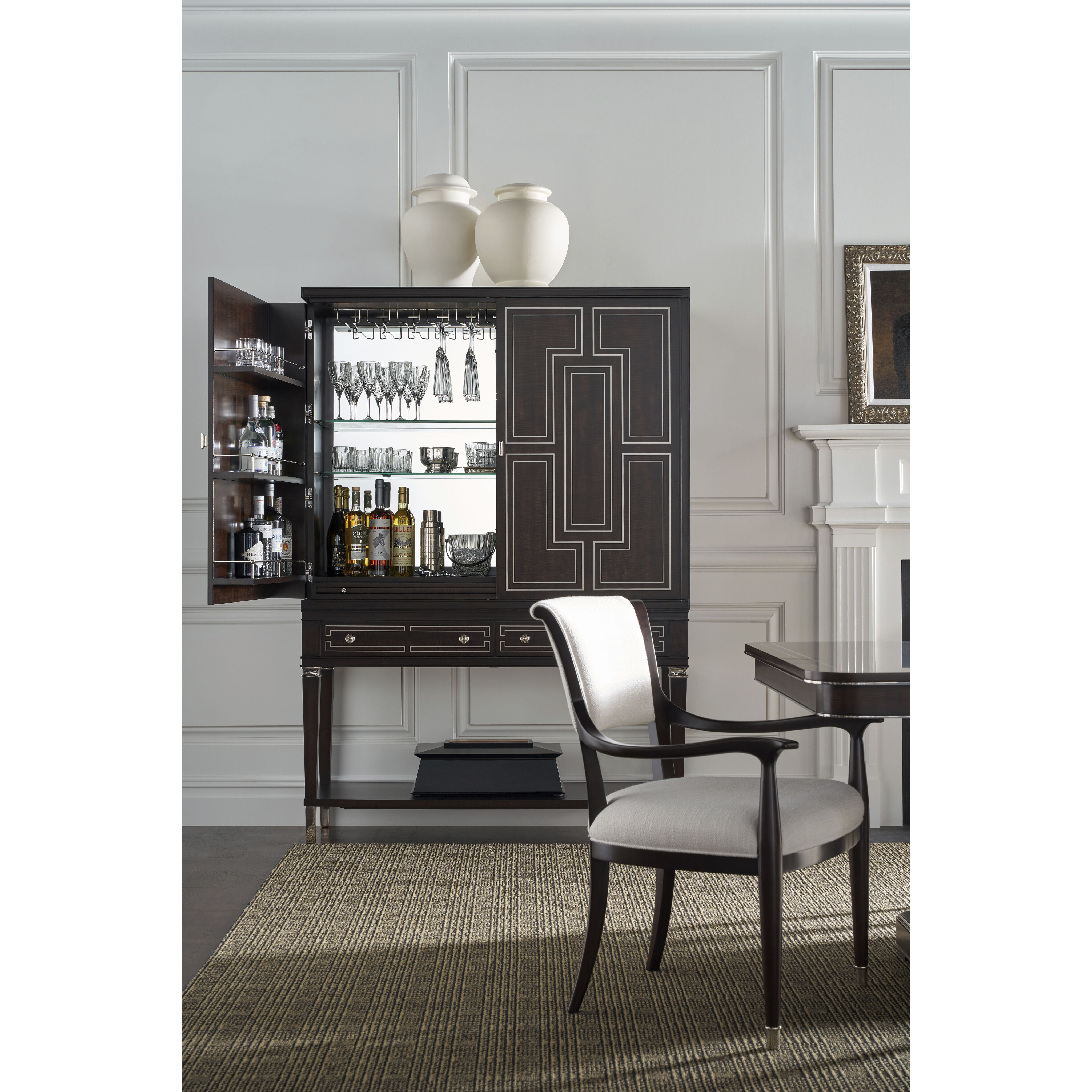 Spencer London Fulham Dining Armchair, Wooden, Upholstered