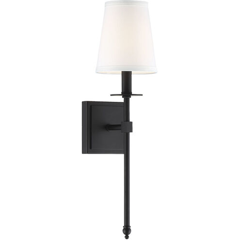 Monroe 1 Light 5 inch Matte Black Wall Sconce Wall Light, Essentials