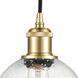 Ballston Athens 1 Light 6 inch Satin Gold Mini Pendant Ceiling Light in Seedy Glass