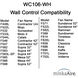 Aire White Wall Mount Fan Control