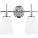 Driscoll 2 Light 15.5 inch Chrome Wall Bath Fixture Wall Light