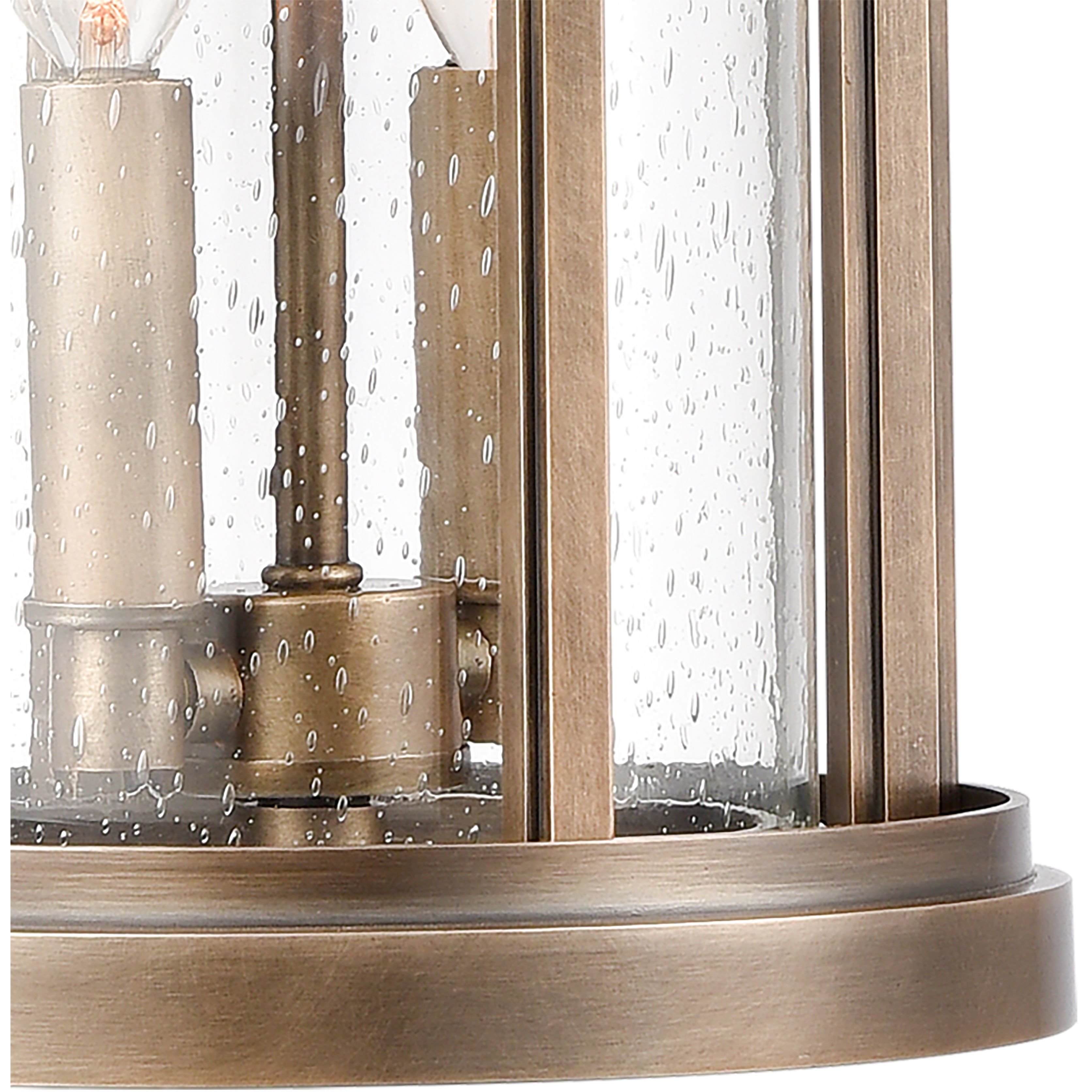 Brison 2 Light 8 inch Vintage Brass Outdoor Pendant