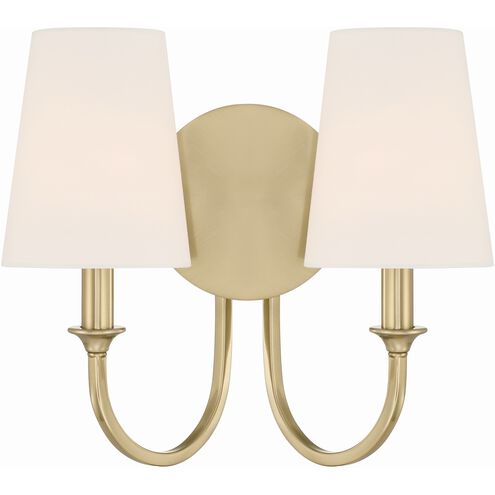 Payton 2 Light 14 inch Vibrant Gold Wall Sconce Wall Light