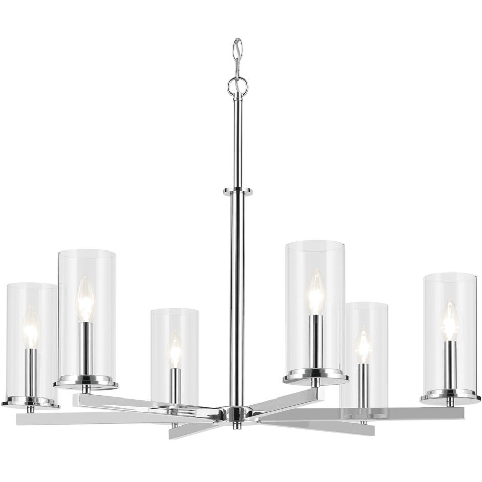 Crosby 6 Light Chrome Chandelier Ceiling Light