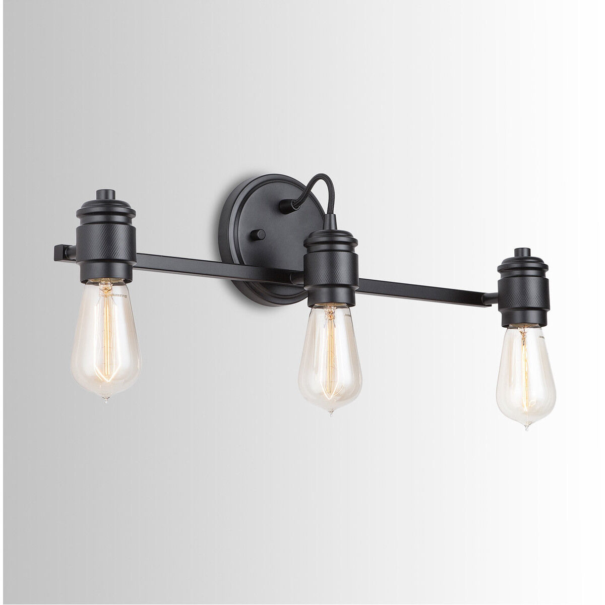 Menlo 3 Light 21.25 inch Matte Black Vanity Light Wall Light