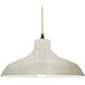 Radiance 1 Light 15.5 inch White Crackle and Matte Black Pendant Ceiling Light