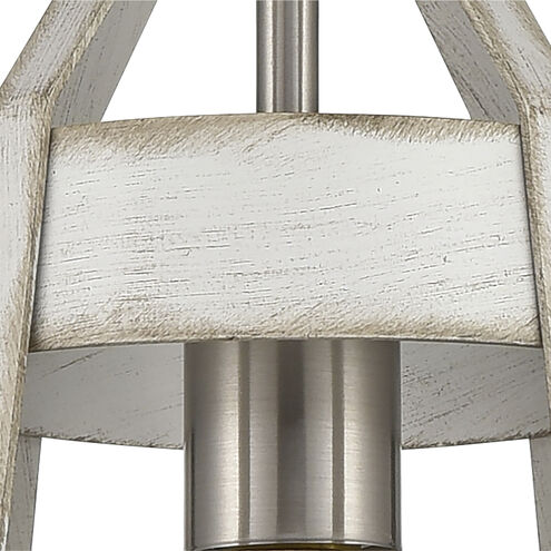 Brigantine 1 Light 7 inch Satin Nickel with Antique White Mini Pendant Ceiling Light