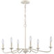 Quinn 6 Light 30 inch Antique White Chandelier Ceiling Light