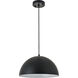 Forte 1 Light 14 inch Black Pendant Ceiling Light