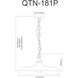 Quentin LED 18 inch Aged Brass Pendant Ceiling Light in Matte White/Gold