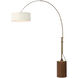 Tambo 86 inch 23 watt Dark Walnut and Weathered Brass Arc Floor Lamp Portable Light
