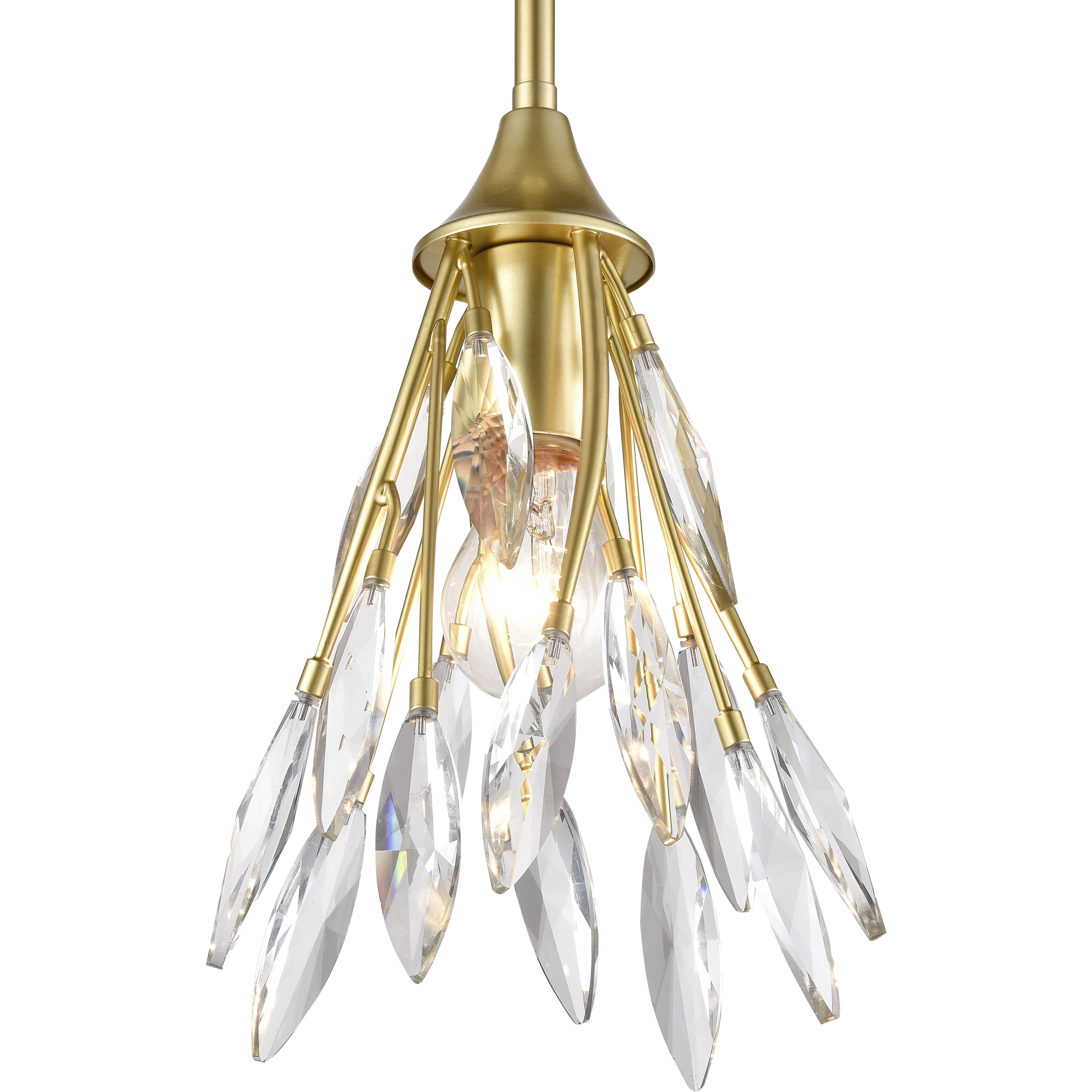 Flora Grace 1 Light 7 inch Champagne Gold Mini Pendant Ceiling Light