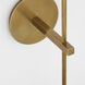 J. Randall Powers Hackney LED 10.75 inch Hand-Rubbed Antique Brass Tail Sconce Wall Light