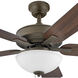 Metro Illuminated 52 inch Metallic Matte Bronze with Walnut, Metallic Matte Bronze Blades Fan