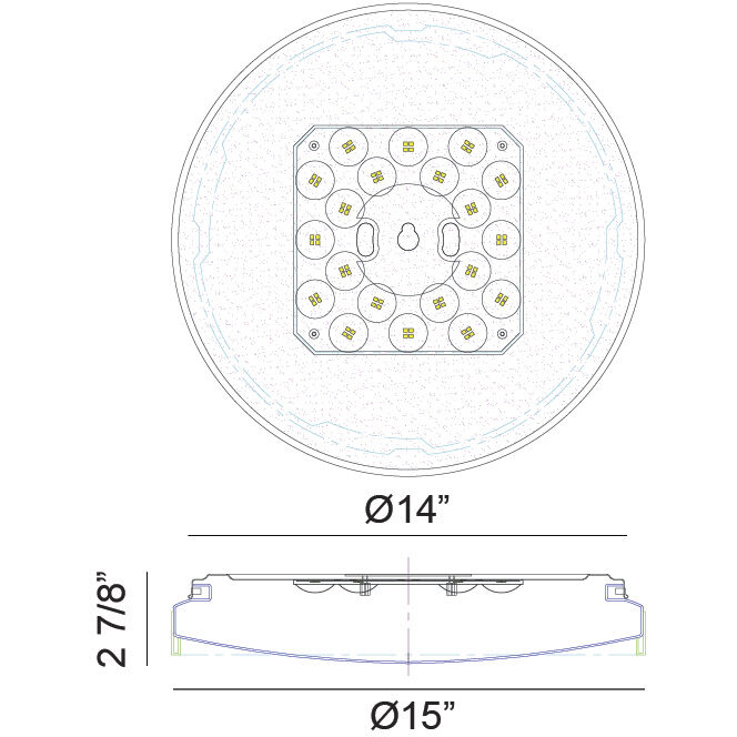 Alexandre LED 15 inch Black Flush Mount Ceiling Light