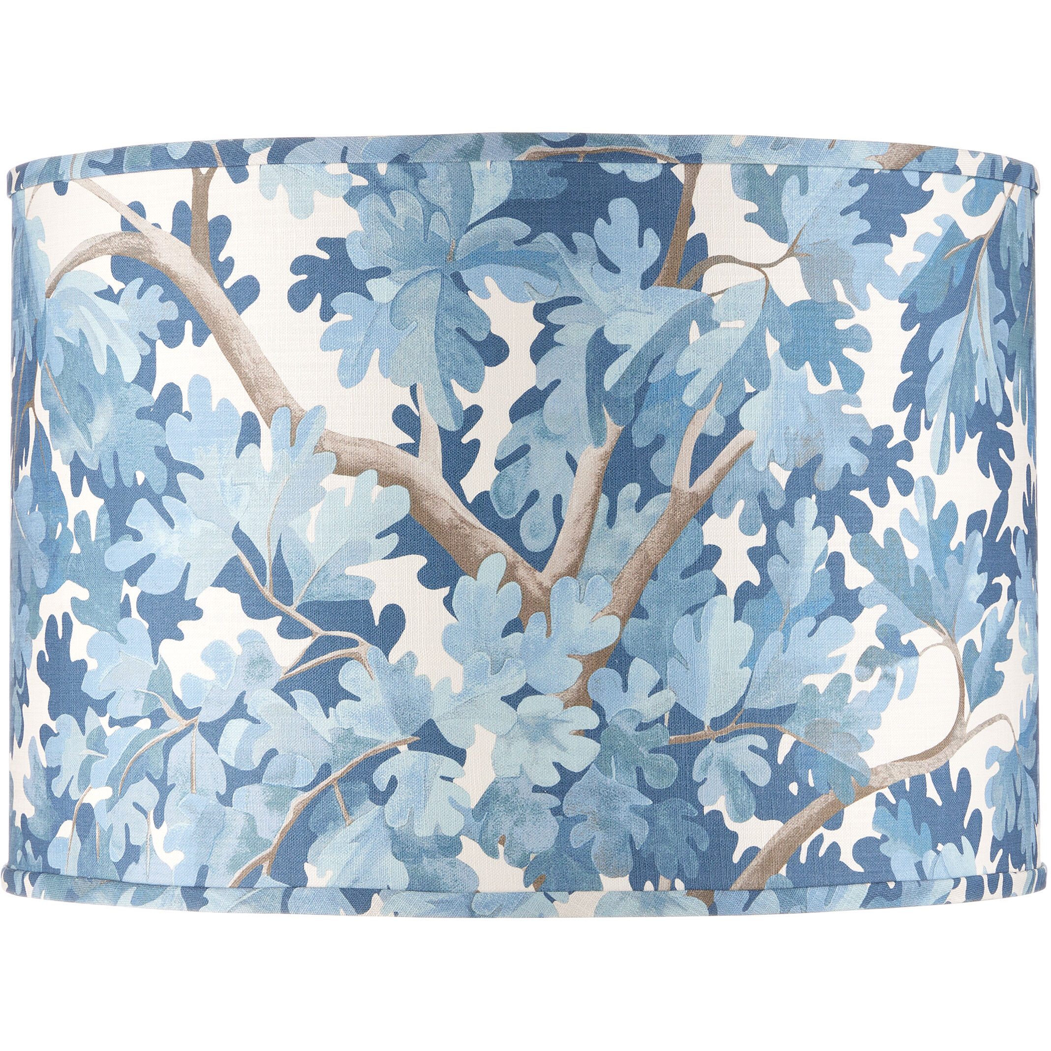 Woodland Blue/Brown/Ivory Drum Lamp Shade