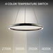Huxley LED 23.38 inch Black Chrome Pendant Ceiling Light in 4000K, dweLED