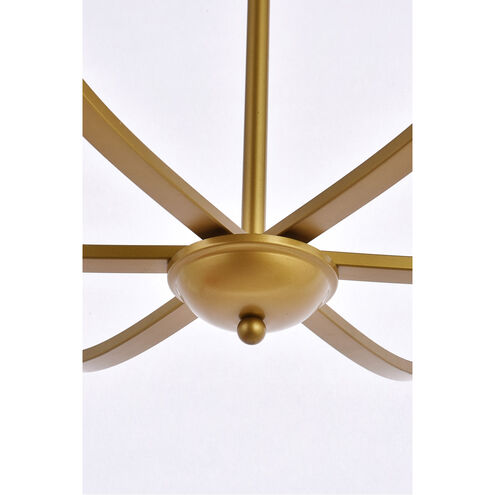 Trey 6 Light 42 inch Brass Pendant Ceiling Light