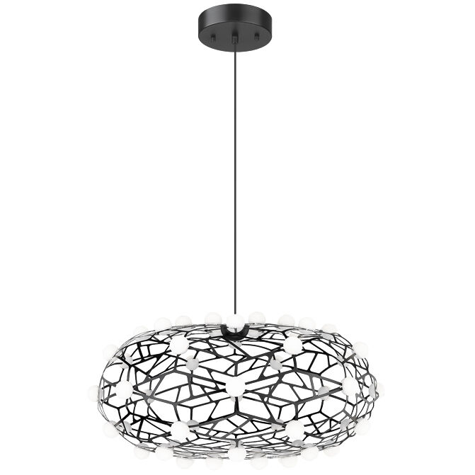 Coral LED 24 inch Black Chandelier Ceiling Light