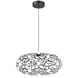 Coral LED 24 inch Black Chandelier Ceiling Light