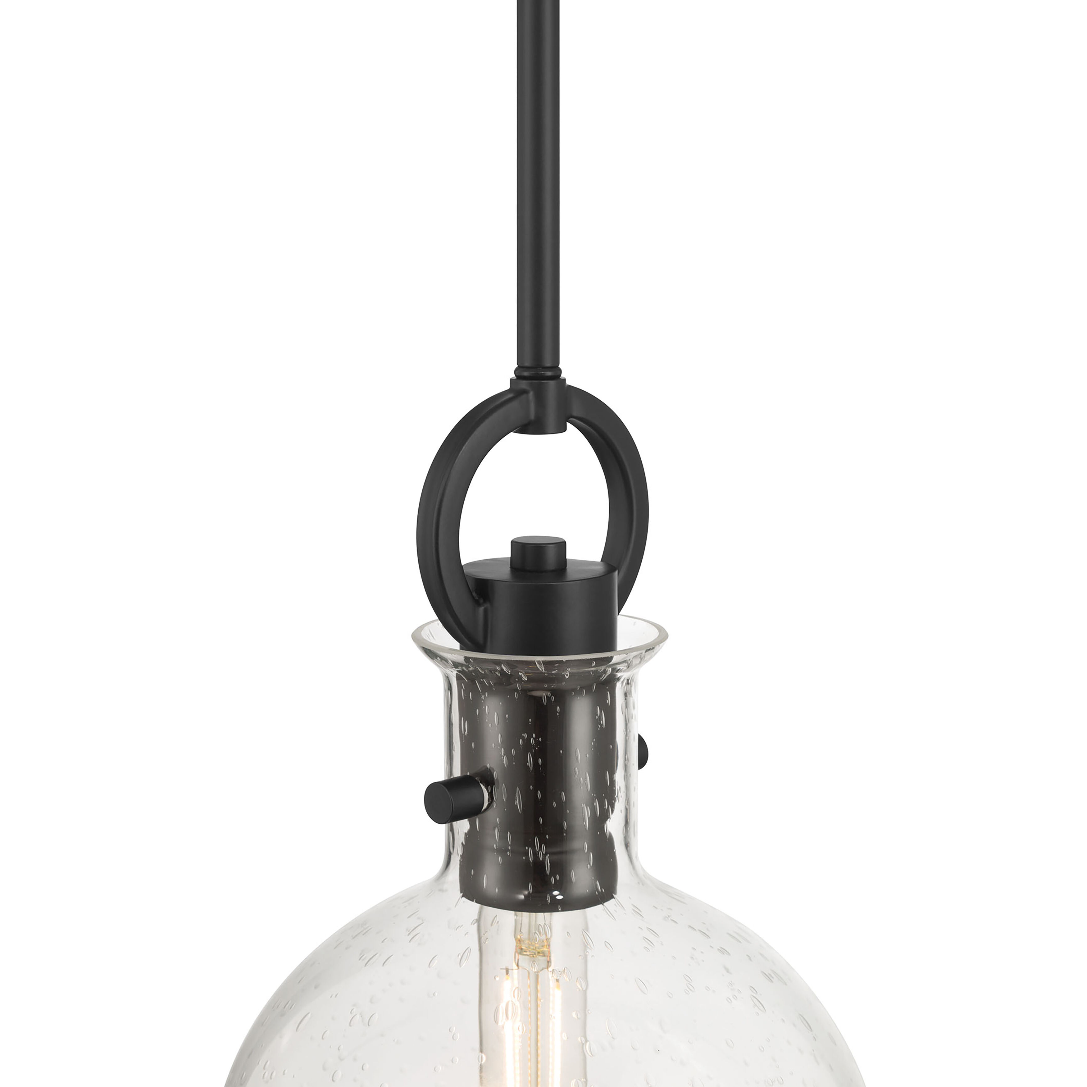 Glanora 1 Light 8 inch Matte Black Mini Pendant Ceiling Light