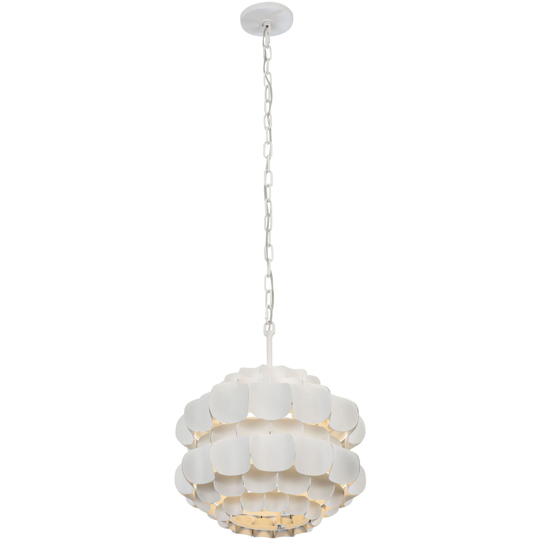 Swoon 1 Light 16 inch Matte White Pendant Ceiling Light, Smithsonian Collaboration