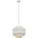 Swoon 1 Light 16 inch Matte White Pendant Ceiling Light, Smithsonian Collaboration