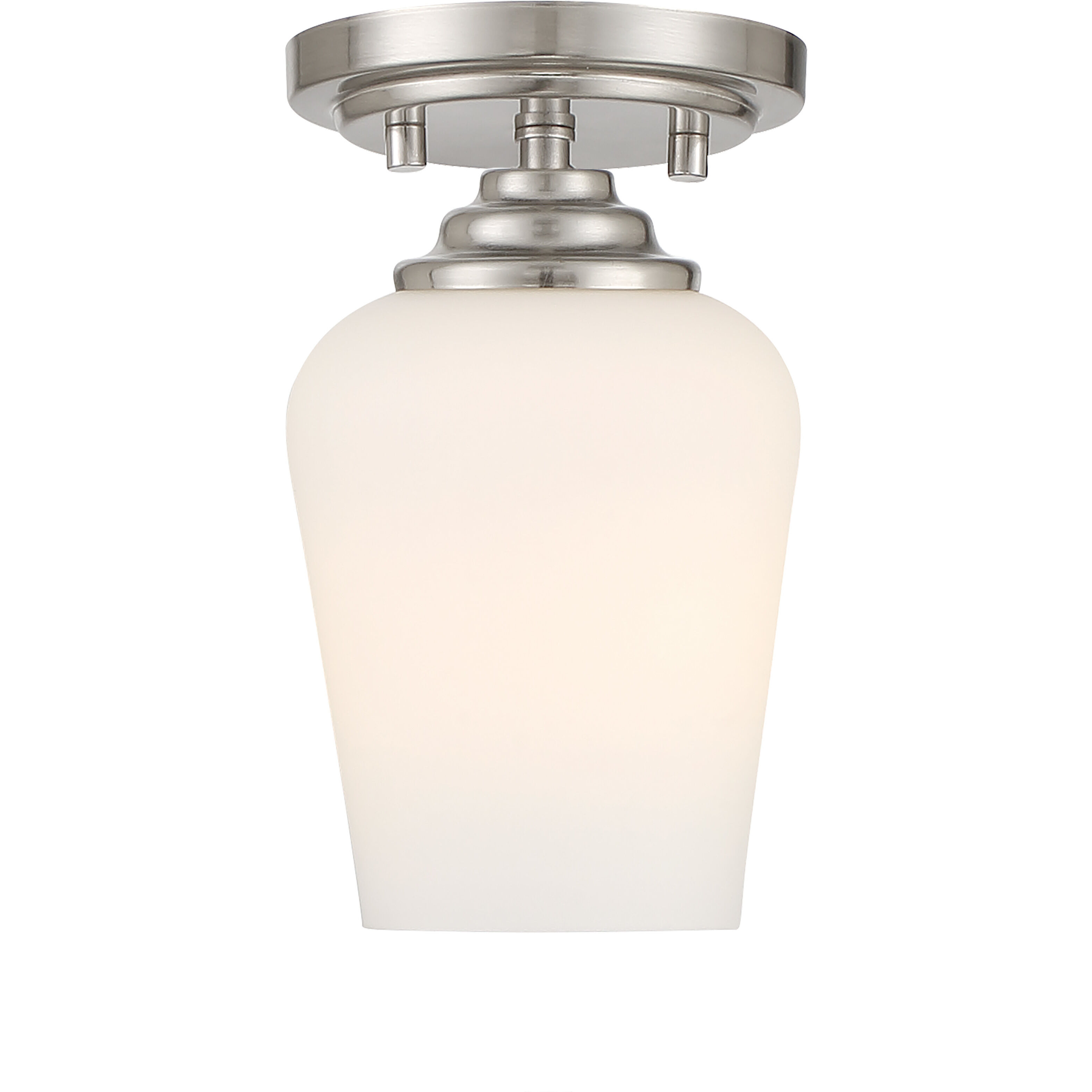 Shyloh 1 Light 4.88 inch Brushed Nickel Pendant / Semi Flush Ceiling Light