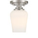 Shyloh 1 Light 4.88 inch Brushed Nickel Pendant / Semi Flush Ceiling Light