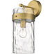 Fontaine 1 Light 6.5 inch Rubbed Brass Wall Sconce Wall Light in Rubbed Bronze
