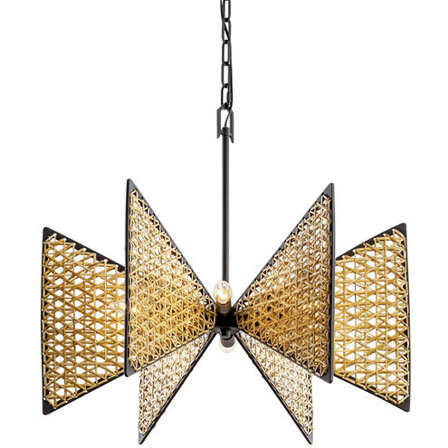 Machina 6 Light 24 inch Matte Black Chandelier Ceiling Light, Smithsonian Collaboration