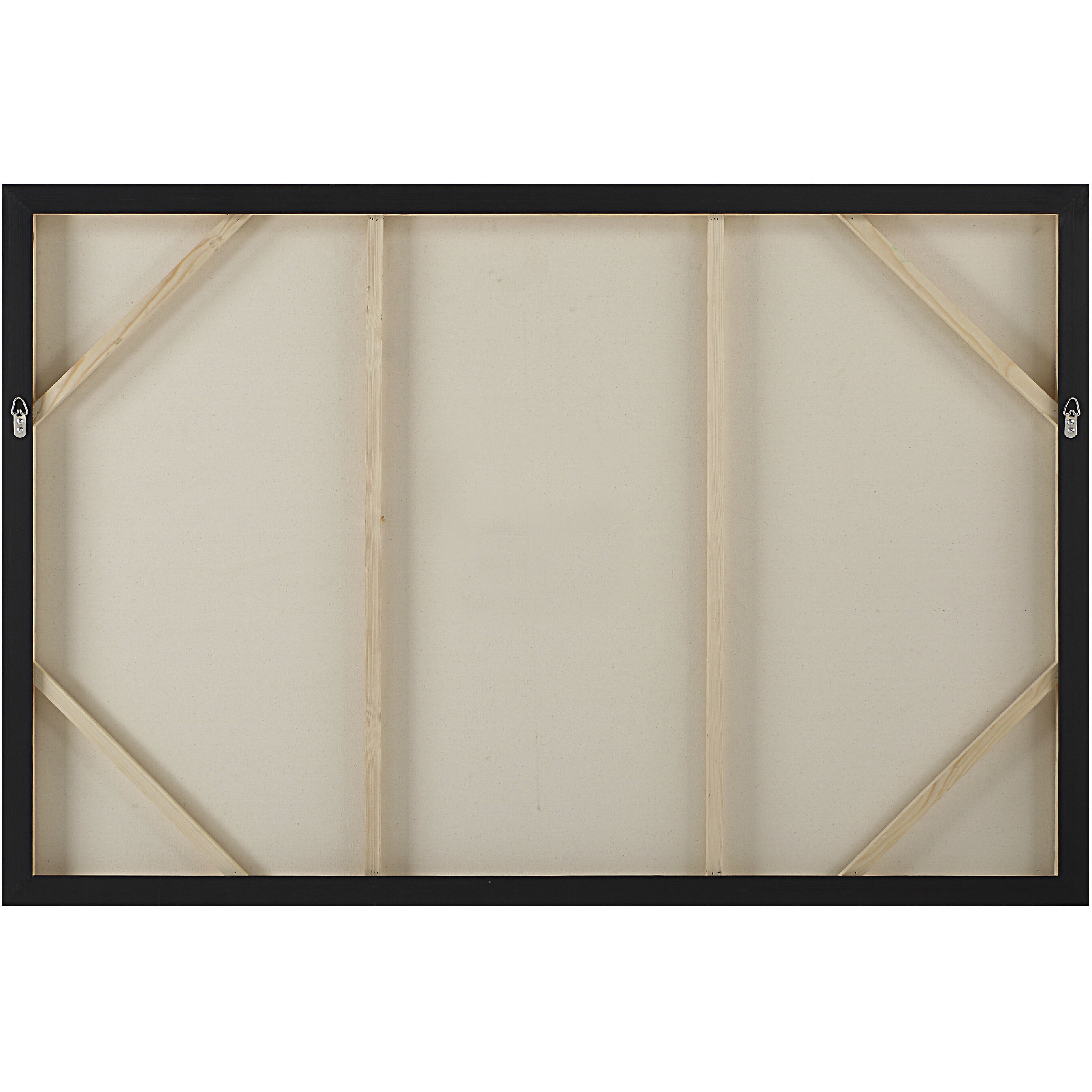 Suez Painted Matte Black Canvas Art