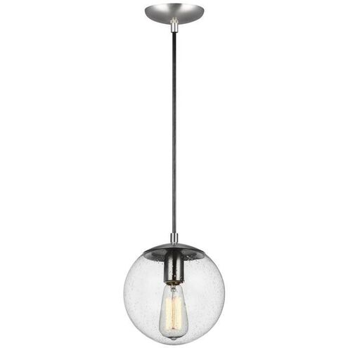 Leo - Hanging Globe 1 Light 8 inch Satin Aluminum Pendant Ceiling Light