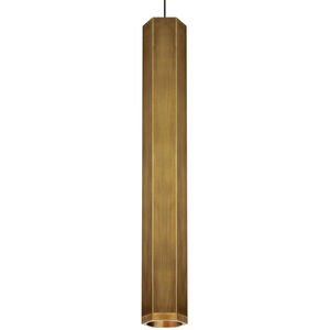 Sean Lavin Blok 1 Light 12 Aged Brass/Aged Brass Low-Voltage Pendant Ceiling Light in Incandescent, FreeJack