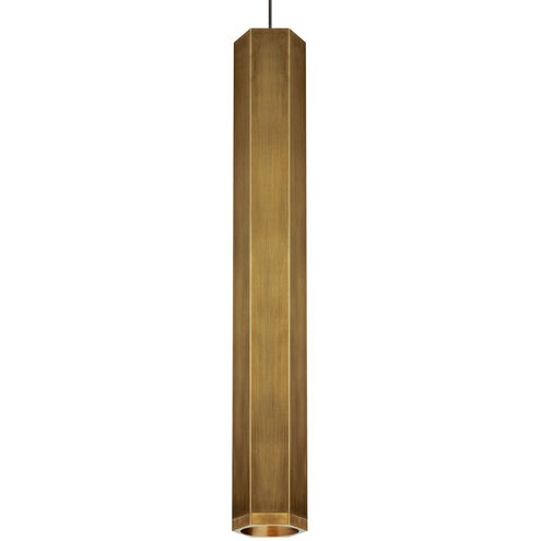 Sean Lavin Blok 1 Light 12 Aged Brass/Aged Brass Low-Voltage Pendant Ceiling Light in Incandescent, FreeJack